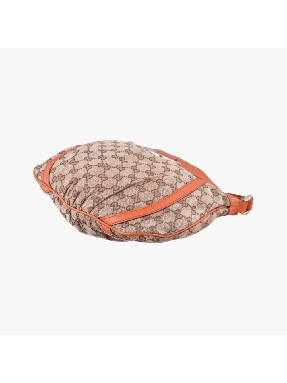 Gucci Abbey Line Orange Brown Canvas Leather Shoulder Bag